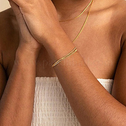 304 Stainless Steel Snake Chain 3-Strand Bracelets for Women&nbsp;UU3711