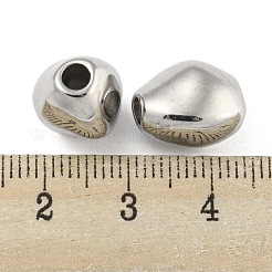 CCBプラスチックビーズ  プラチナ  異形  13x11x11mm  穴：3.5mm&nbsp;CCB-P013-25C-P