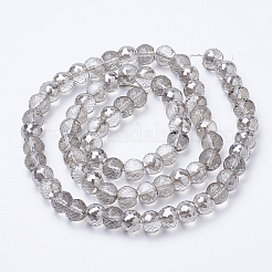 Electroplated Glass Beads Strands&nbsp;EGLA-Q092-8mm-A05