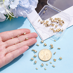 60Pcs 3 Styles Brass Cord Ends&nbsp;KK-CN0003-44G