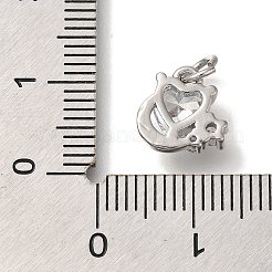 Rack Plating Brass Micro Pave Cubic Zirconia Charms&nbsp;KK-I720-68P