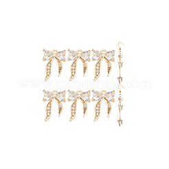 真鍮マイクロパヴェクリアキュービックジルコニアチャーム  蝶結び  18KGP本金メッキ  13x9x3mm  穴：1mm&nbsp;FIND-BC0013-57B