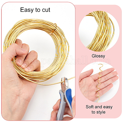 Soft Golden Brass Wire – Bare Copper DIY Craft Wire For Shaping & Jewelry Making - View #5