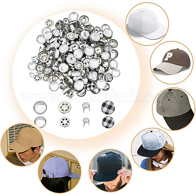 Wholesale BENECREAT 120 Sets Aluminum Cap Top Cover Buttons Fabric Clothing Crafts Replacement for DIY Sewing Hat Clothing Making Accessories Pandahall