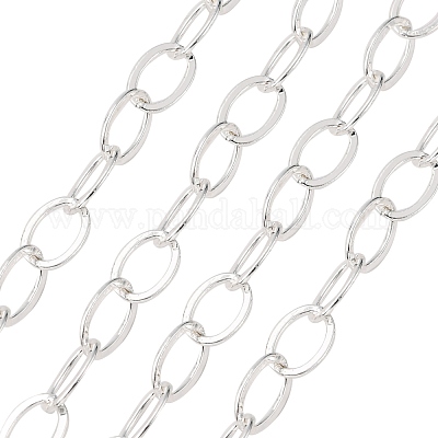 Electroplate Brass Paperclip Chains&nbsp;CHC-L019-31S-1