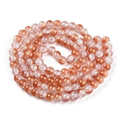 Transparent Crackle Glass Bead Strands&nbsp;GLAA-T025-8mm-02A-1