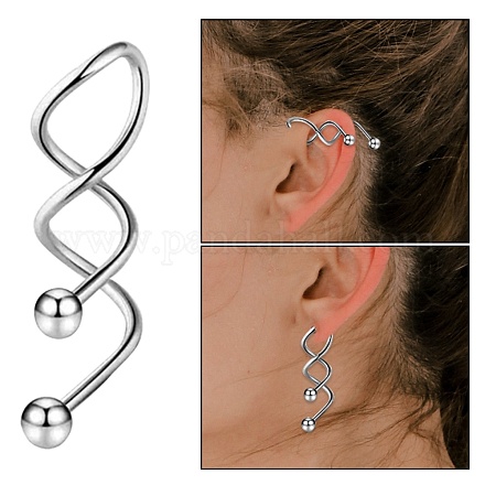 Spiral barbell earring new arrivals
