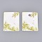 Paper Jewelry Display Cards, for Hanging Earring Display, Rectangle with Tree, White, 50x40x0.3mm, Hole: 5.3mm