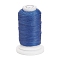 Waxed Polyester Cord, Flat, Royal Blue, 1mm, about 76.55 yards(70m)/roll