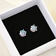 925 Sterling Silver Moissanite Rhinestone Stud Earrings&nbsp;EJEW-U042-05P-04-5