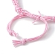 Adjustable Braided Waxed Cotton Macrame Pouch Bracelet Making&nbsp;BJEW-JB09698-05-4