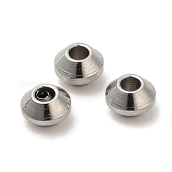 Tarnish Resistant 304 Stainless Steel Spacer Beads, Bicone, Stainless Steel Color, 4x2.5mm, Hole: 1.5mm