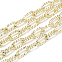 アルミニウムアズキチェーン  テクスチャ  溶接されていない  オーバル  ライトゴールド  16x8x2mm