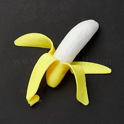TPRの皮をむいたバナナのストレスおもちゃ  面白いそわそわ感覚玩具  ストレス不安解消のために  きいろ  137x31~33x32~34mm&nbsp;AJEW-L088-01