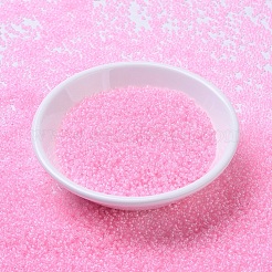 MIYUKIラウンドロカイユビーズ  日本製シードビーズ  （rr207)ピンク裏地クリスタル  11/0  2x1.3mm  穴：0.8mm  約1100PCS /ボトル  10 G /ボトル&nbsp;SEED-JP0008-RR0207
