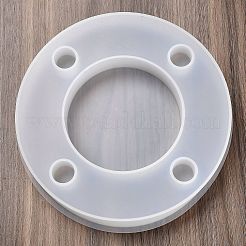 DIY シリコン キャンドル ホルダー金型  燭台金型  フラットラウンド  183x26mm  穴：22mm&nbsp;DIY-K073-22B