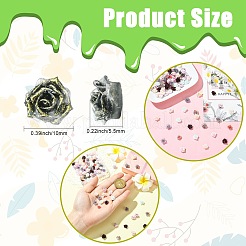100 個のプラスチックカボション  花  ミックスカラー  10x10x5.5mm&nbsp;KY-CJ0002-17