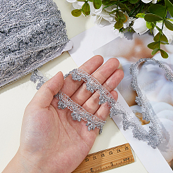 Nylon & Gold Metallic Lace Trim&nbsp;OCOR-WH0070-225B