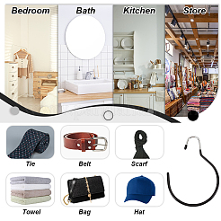 Stainless Steel & Plastic Towel Rack&nbsp;AJEW-WH0534-58A