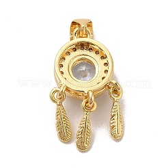Rack Plating  Brass Micro Pave Cubic Zirconia Pendant&nbsp;ZIRC-C002-01G