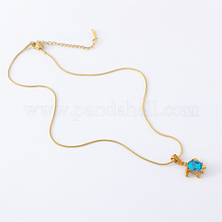 3Pcs Stainless Steel Small Sea Turtle Pendant Beach Vacation Necklaces for Women&nbsp;MI4557