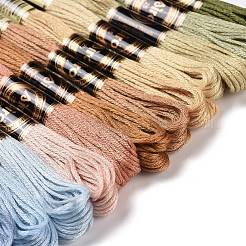 12 Skeins 12 Colors 6-Ply Polyester Embroidery Floss&nbsp;OCOR-M009-01B-16