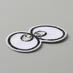 Cartoon Style Double Eye Embroidered Cloth Patches&nbsp;PATC-WH0001-116A