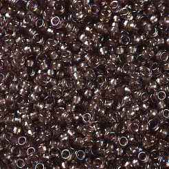 MIYUKIラウンドロカイユビーズ  日本製シードビーズ  15/0  （rr1836)スパークリングライニングスモーキーアメジストab  15/0  1.5mm  穴：0.7mm  約5555個/10g&nbsp;X-SEED-G009-RR1836