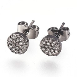 Brass Ear Studs&nbsp;EJEW-P157-01-NR