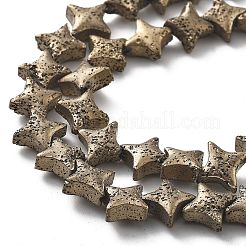Electroplated Natural Lava Rock Beads Strands&nbsp;G-A251-C01-01B