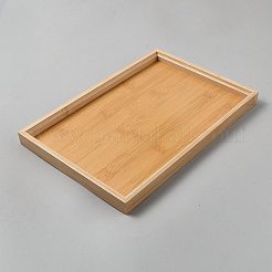 長方形の竹製サービングトレイ  朝食を提供するため  前菜  チーズ  お茶  コーヒー  バリーウッド  280x190x20mm&nbsp;ODIS-WH20010-11A