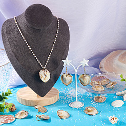 10Pcs Natural Shell Pendants&nbsp;PALLOY-TAC0204