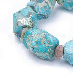 Natural Regalite/Imperial Jasper/Sea Sediment Jasper Beads Stretch Bracelets&nbsp;BJEW-L647-07
