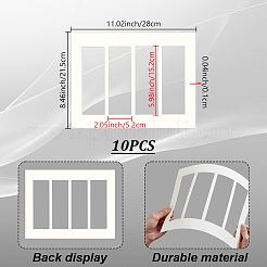 Rectangle Picture Photo Frame Mounts with 4 Aperture&nbsp;AJEW-WH0596-772C-02