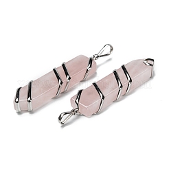 天然および合成ペンダント  白金鉄パーツ  フラットコーン  65~70x14.5~15.5x8~9mm  穴：6.8x4.4mm&nbsp;G-Z023-03