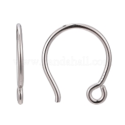 Anti-Tarnish Rhodium Plated Sterling Silver Earring Hooks&nbsp;X-STER-N0001-028