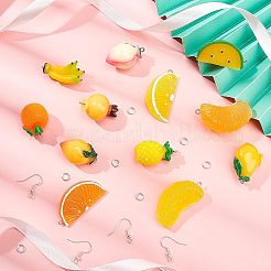 SUPERFINDING DIY 24 Pairs Fruits Themed Earring Making Kits&nbsp;DIY-FH0002-08