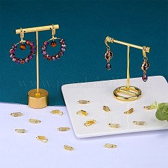 10 Pairs Brass Micro Pave Clear Cubic Zirconia Earring Hooks&nbsp;ZIRC-SZ0005-12