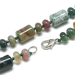 Natural Indian Agate Beaded Necklaces&nbsp;NJEW-S392-11