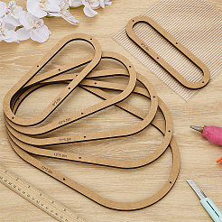 ガラス用MDFボードテンプレートキット（6スタイル、6個）  オーバル  202~330x63~190x6mm  穴：3mm  1個/スタイル&nbsp;DIY-WH0308-698C