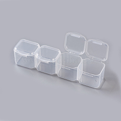 プラスチックビーズ収納ケース  取り外し可能な  56のコンパートメント  長方形  透明  21.2x18.4x2.7cm  コンパートメント：2.2x2.4センチメートル  56区画/ボックス&nbsp;CON-F005-10