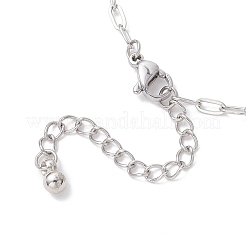 2.5MM 304 Stainless Steel Paperclip Chain Anklets&nbsp;AJEW-AN00750