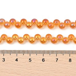 電気メッキガラスビーズセット  パール光沢メッキ  電球  ダークオレンジ  5mm  穴：1mm  約98個/連  15.35''（39センチメートル）&nbsp;GLAA-Q105-01F