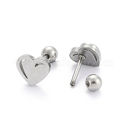 Tarnish Resistant 201 Stainless Steel Barbell Cartilage Earrings&nbsp;LS-EJEW-R147-38