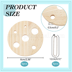 10Pcs Wood Embroidery Thread Plate&nbsp;WOOD-NB0002-83