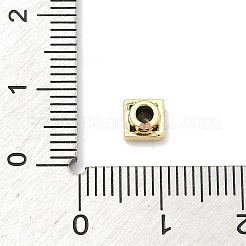 Square Brass Micro Pave Cubic Zirconia Cabochons&nbsp;KK-P345-13G-E04