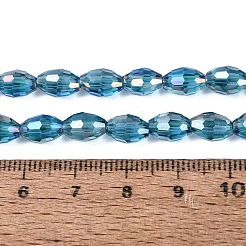 Electroplate Transparent Glass Beads Strands&nbsp;GL-N002-01A-A12