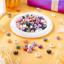 120Pcs 12 Colors Opaque Resin European Beads&nbsp;RESI-TA0004-80