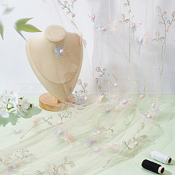 花柄ポリエステル生地  DIYクラフト製作用品  ピンク  160x0.01cm  1ヤード/個&nbsp;DIY-WH0622-079