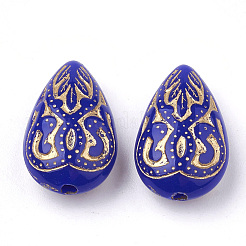 Teardrop Plating Acrylic Beads&nbsp;X-PACR-Q102-151D